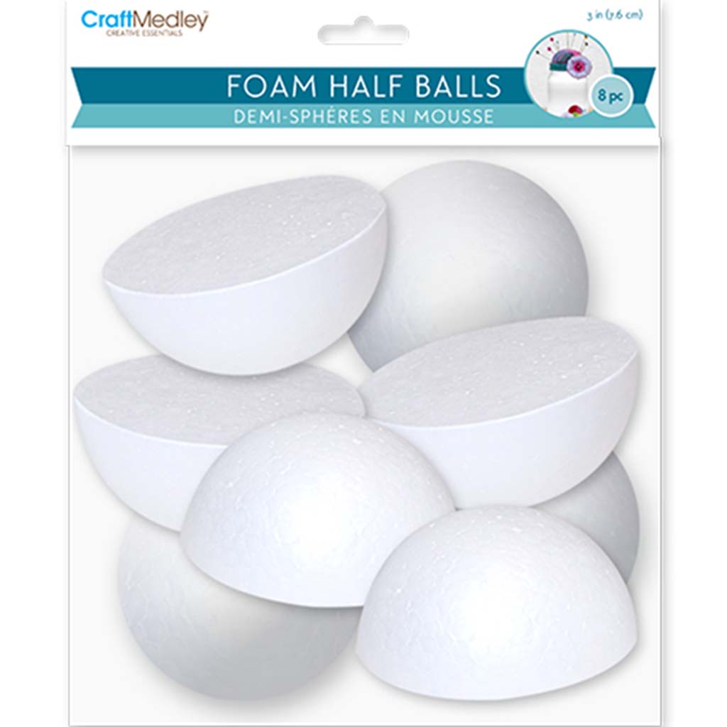 Polyfoam Half Ball 3in 8pcs