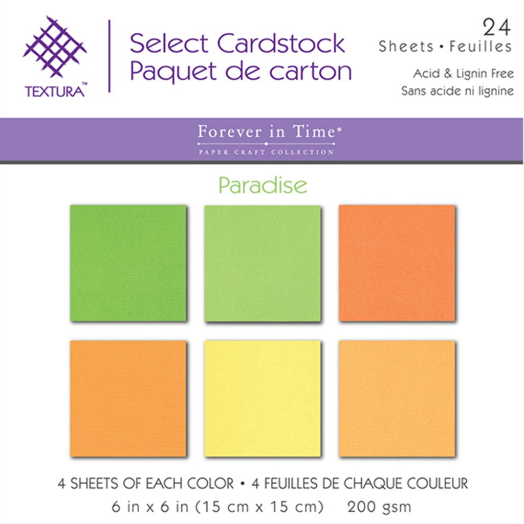 Cardstock Textura Select Packs 24pcs 6in x 6in Paradise