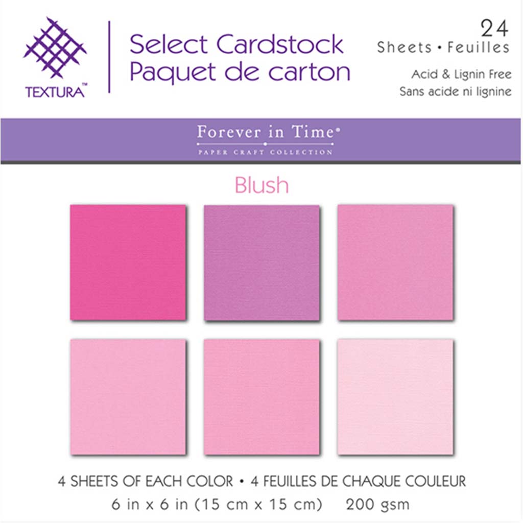 Cardstock Textura Select Packs 24pcs 6in x 6in Blush