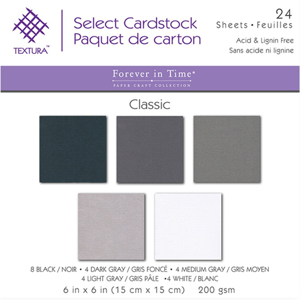 Cardstock Textura Select Packs 24pcs 6in x 6in Classic