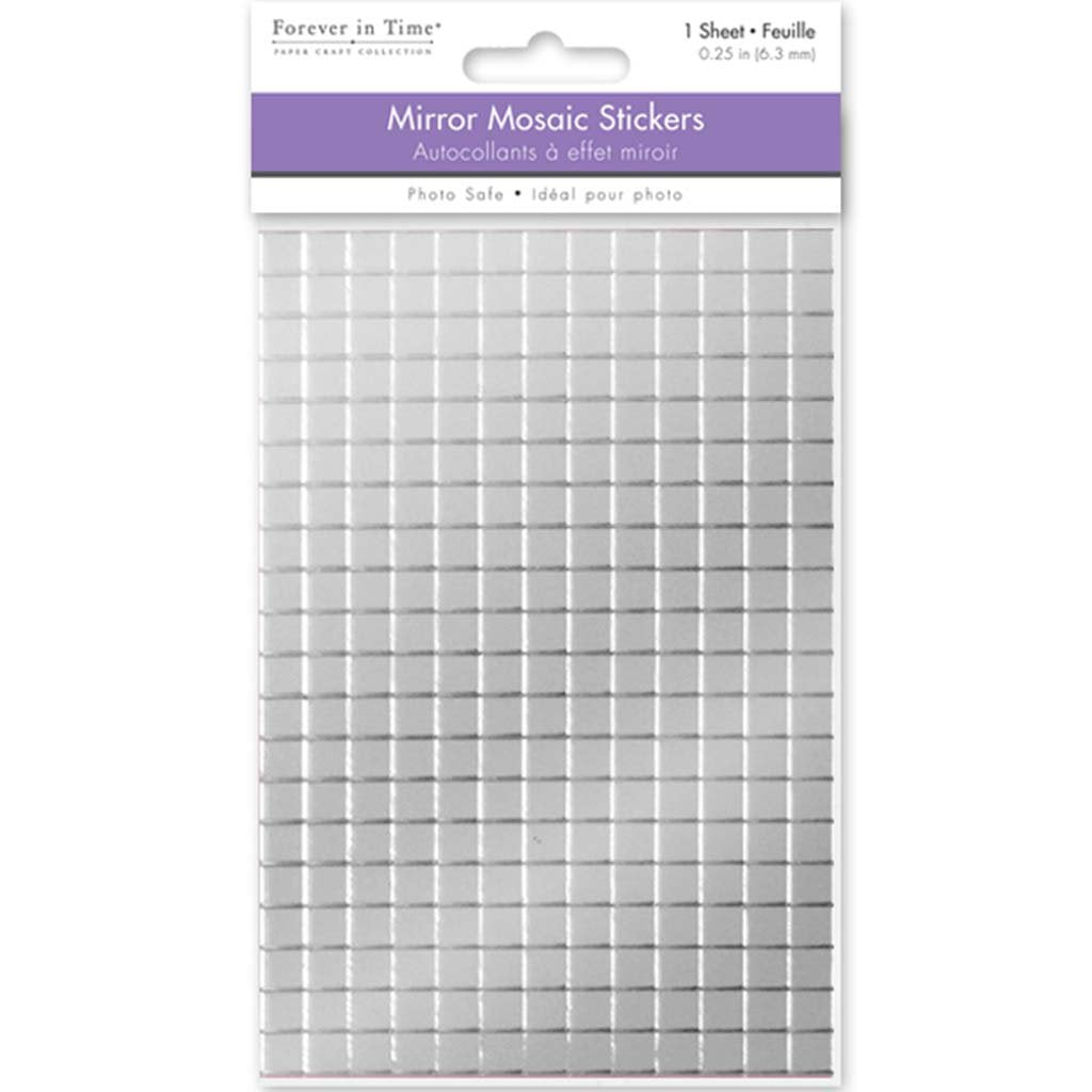 Craft Sticker Mirror Mosaics 1/4in Tiles X294 Clear
