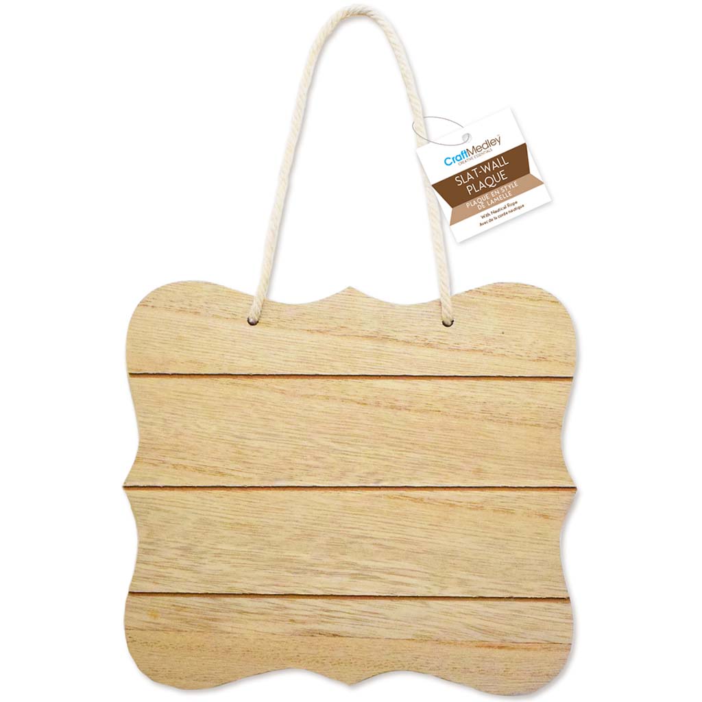 DIY Slat-Wall Hanger Plaques with Nautical Rope 7.75in Bracket Border