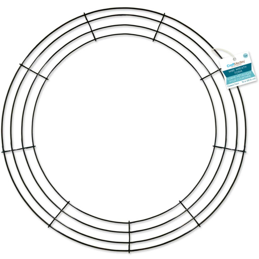 Wire Wreath Form Green 4-Ring 16in