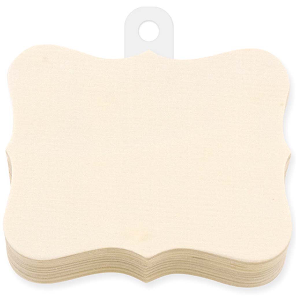 Wood Craft Wood Shapes 8cm 12pcs Bracket Sign