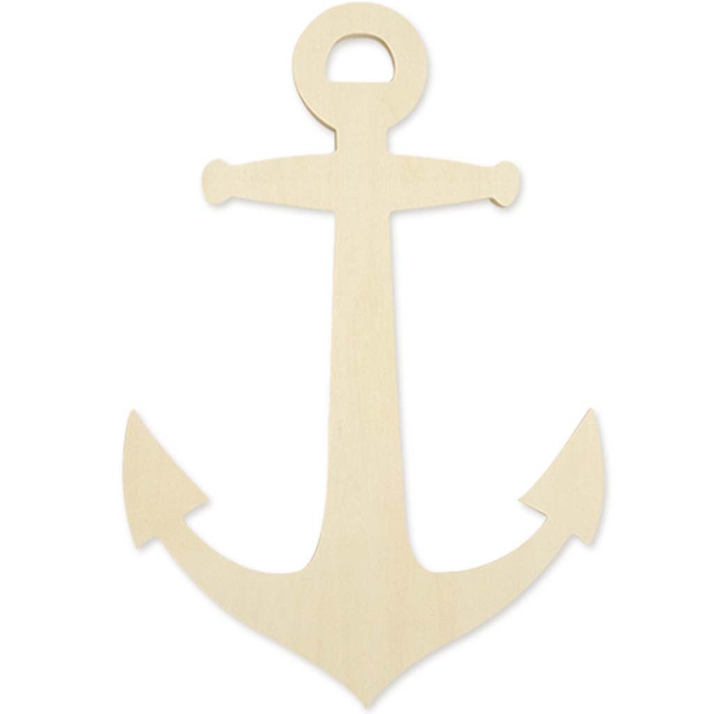 Wood Craft DIY Nautical Anchor 13.8in x 9.2in