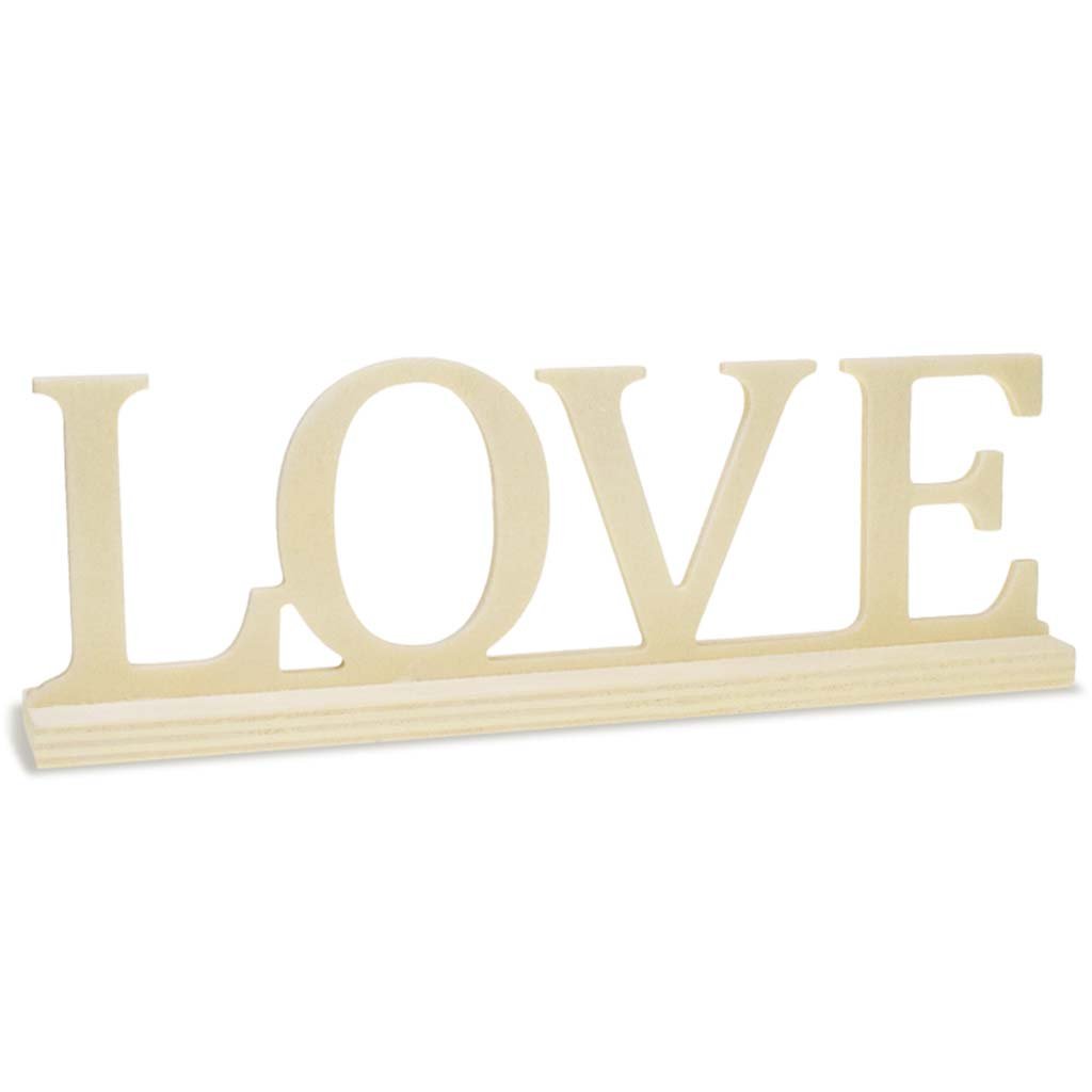 Wood Craft DIY Word Decor Love 9.45in