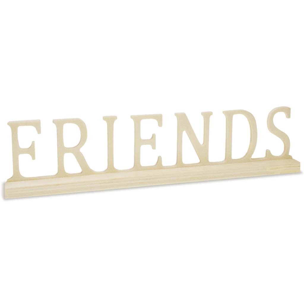 Wood Craft DIY Word Decor Friends 9.45in
