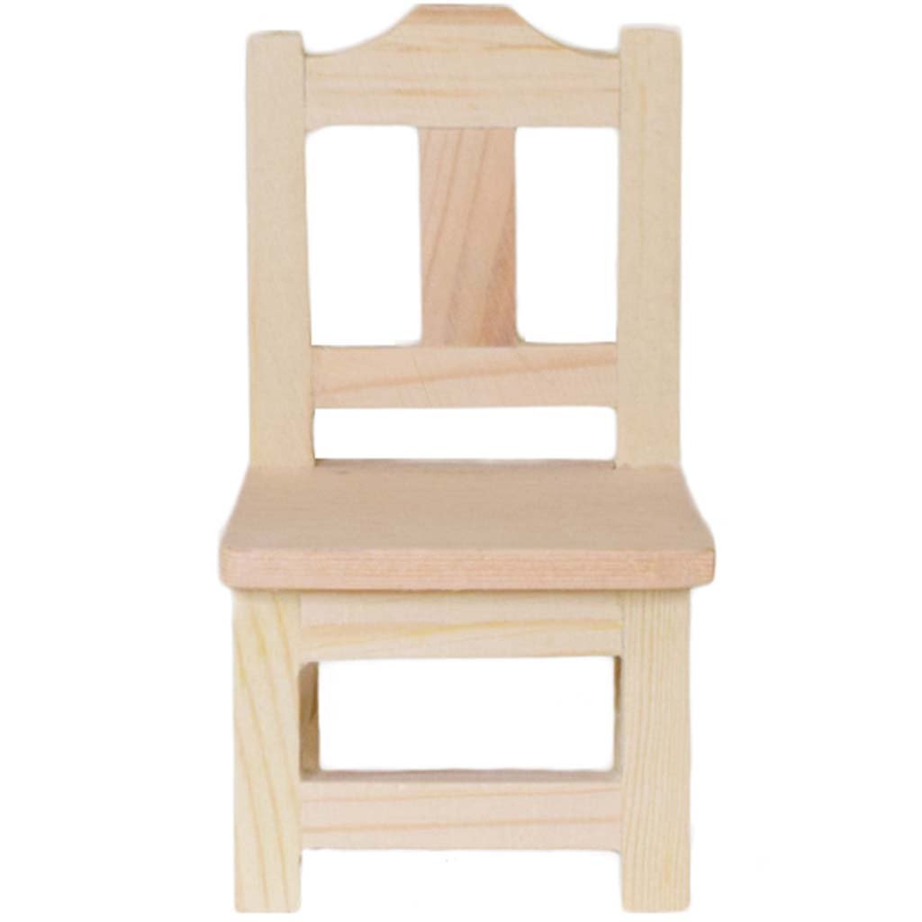 Wood Craft DIY Mini Dining Chair 5.3x5.3x9.5cm