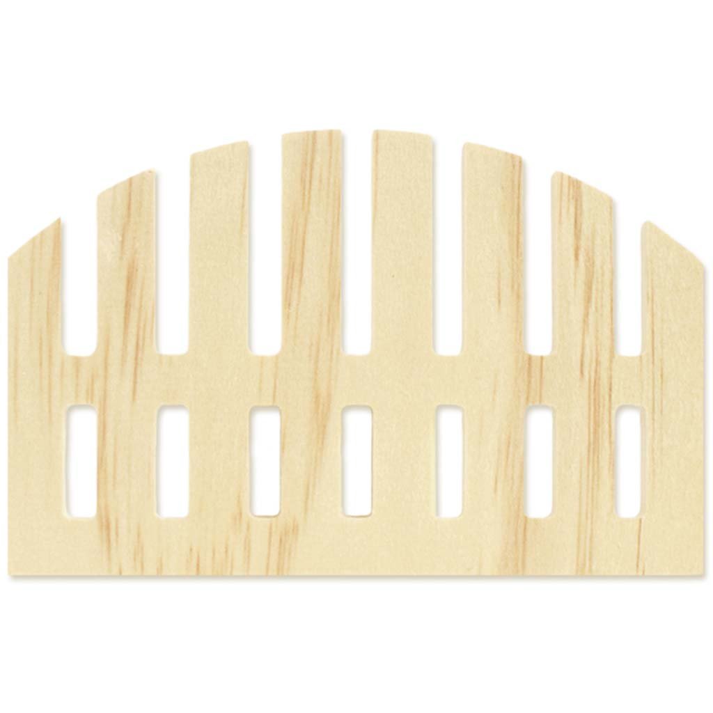 Wood Craft DIY Picket Fence Curve 6.5mm x  6.7in