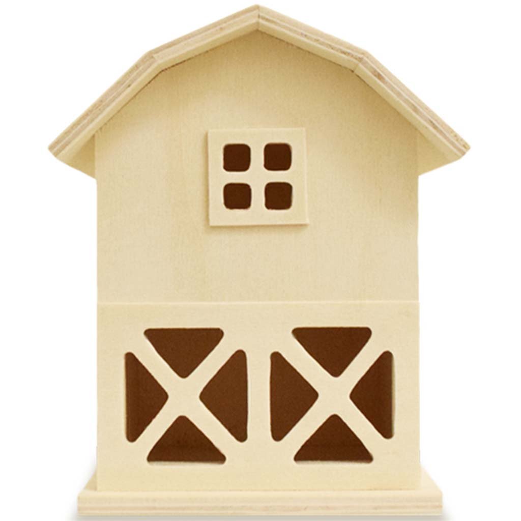 Wood Craft DIY Barn 4.38in x 3.75in x 5.3in