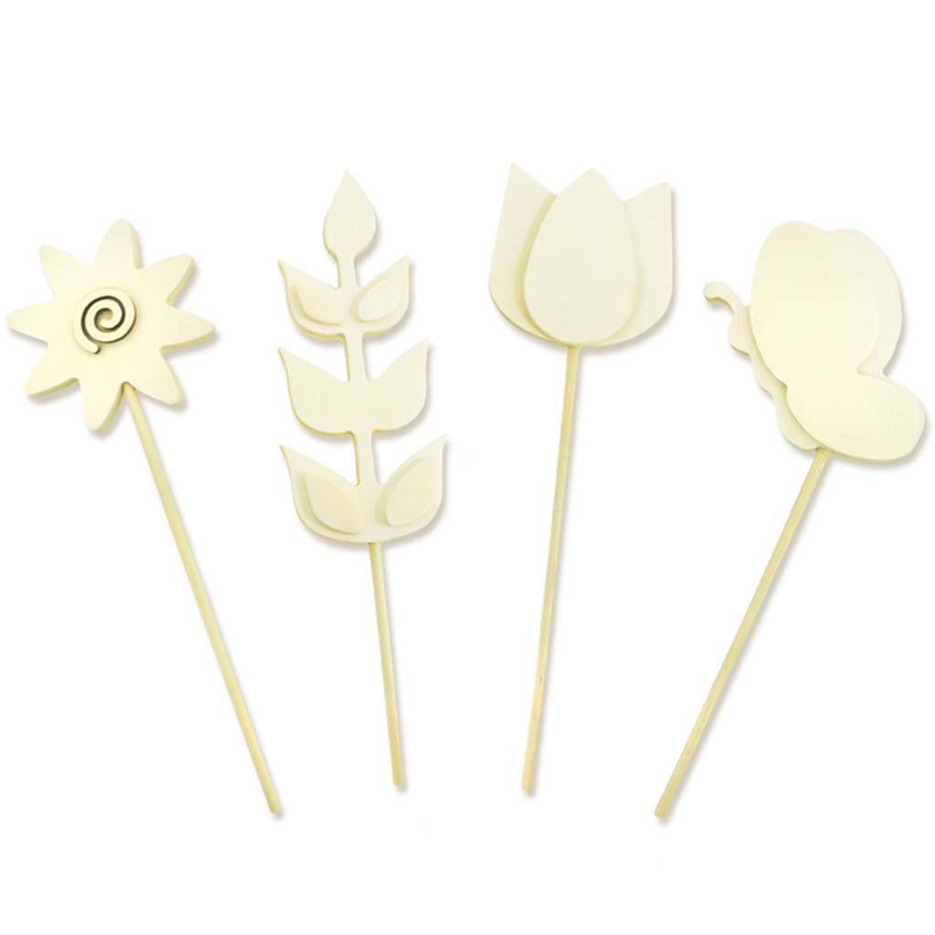 Wood Craft Deco Pic PDQ Spring Medley, Flower, 20cm
