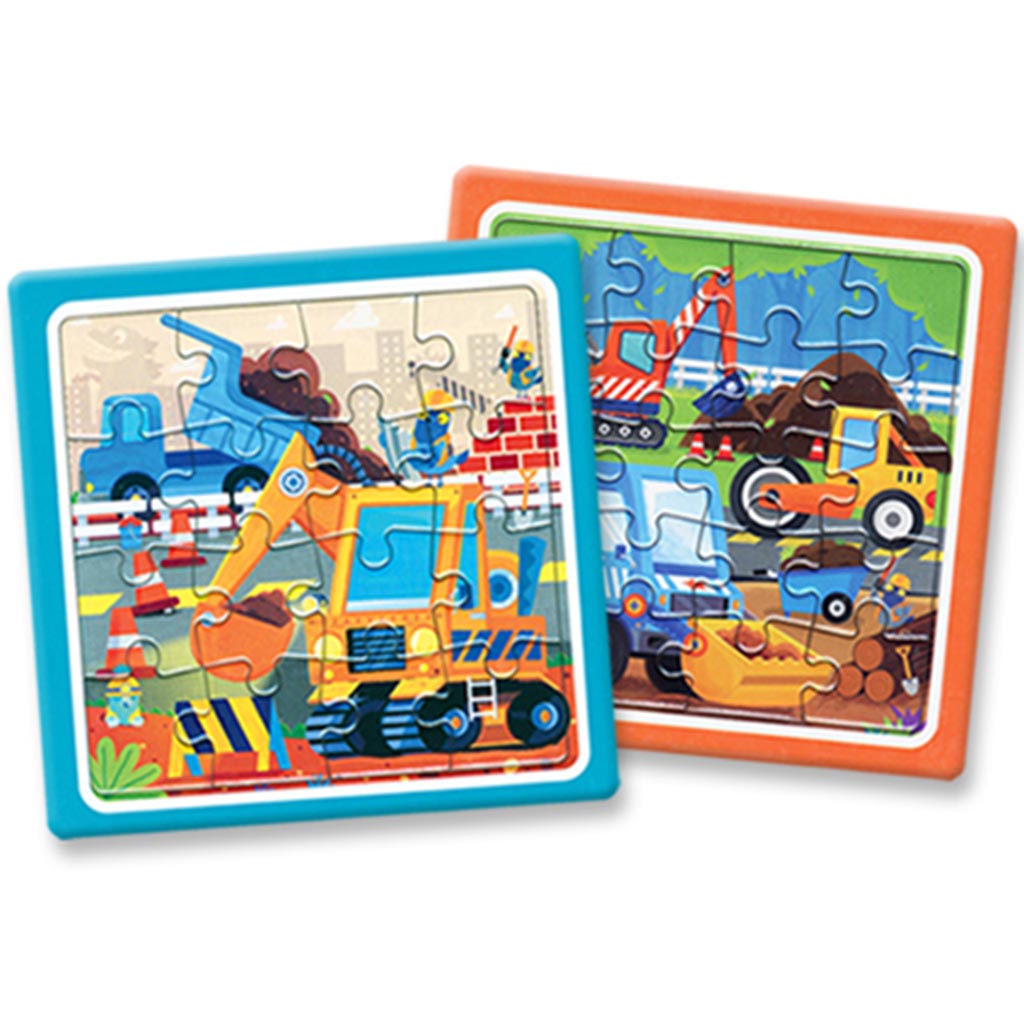 Puzzle-Fun - Construction, 6in x 6in, 2ct