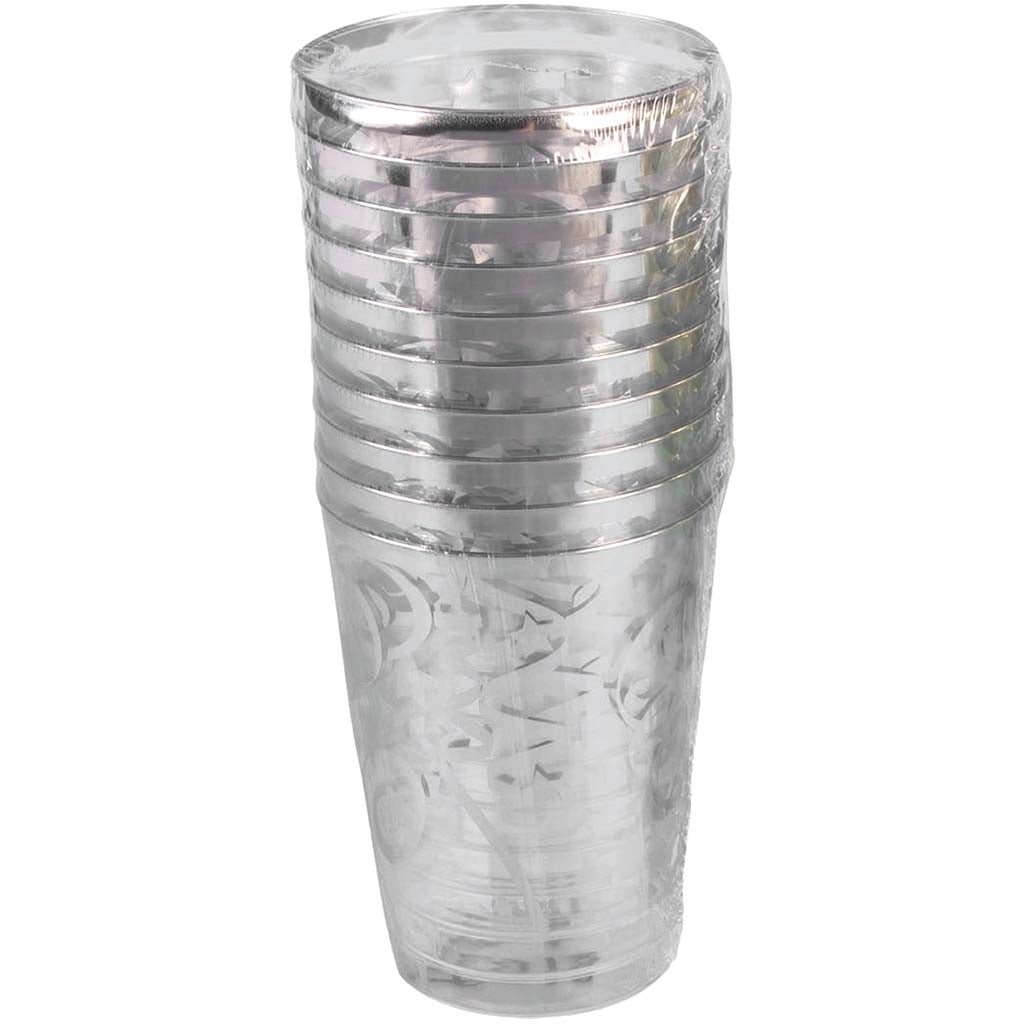 Silver Confetti Tumbler 10pk