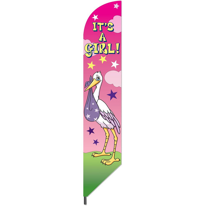 It's A Girl Pennant Flag