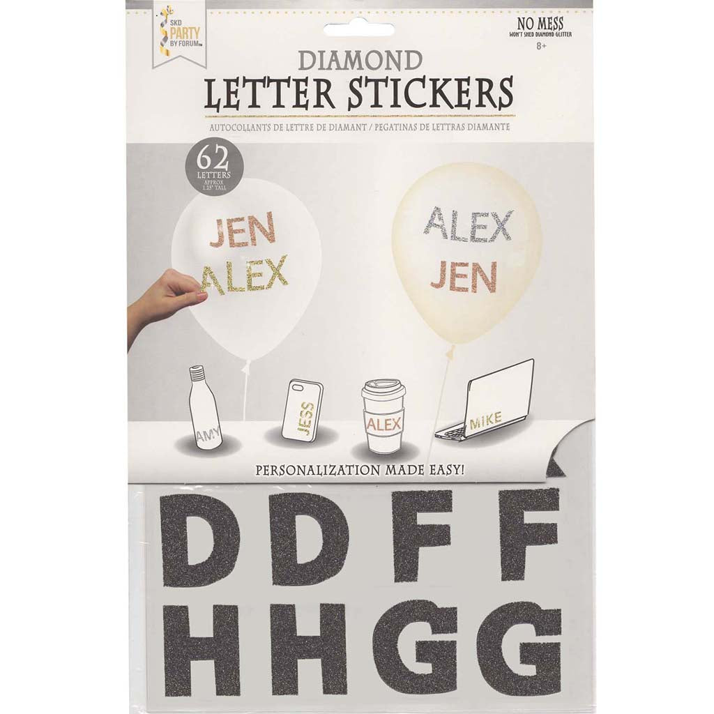 62 Letter Sticker Pack Black