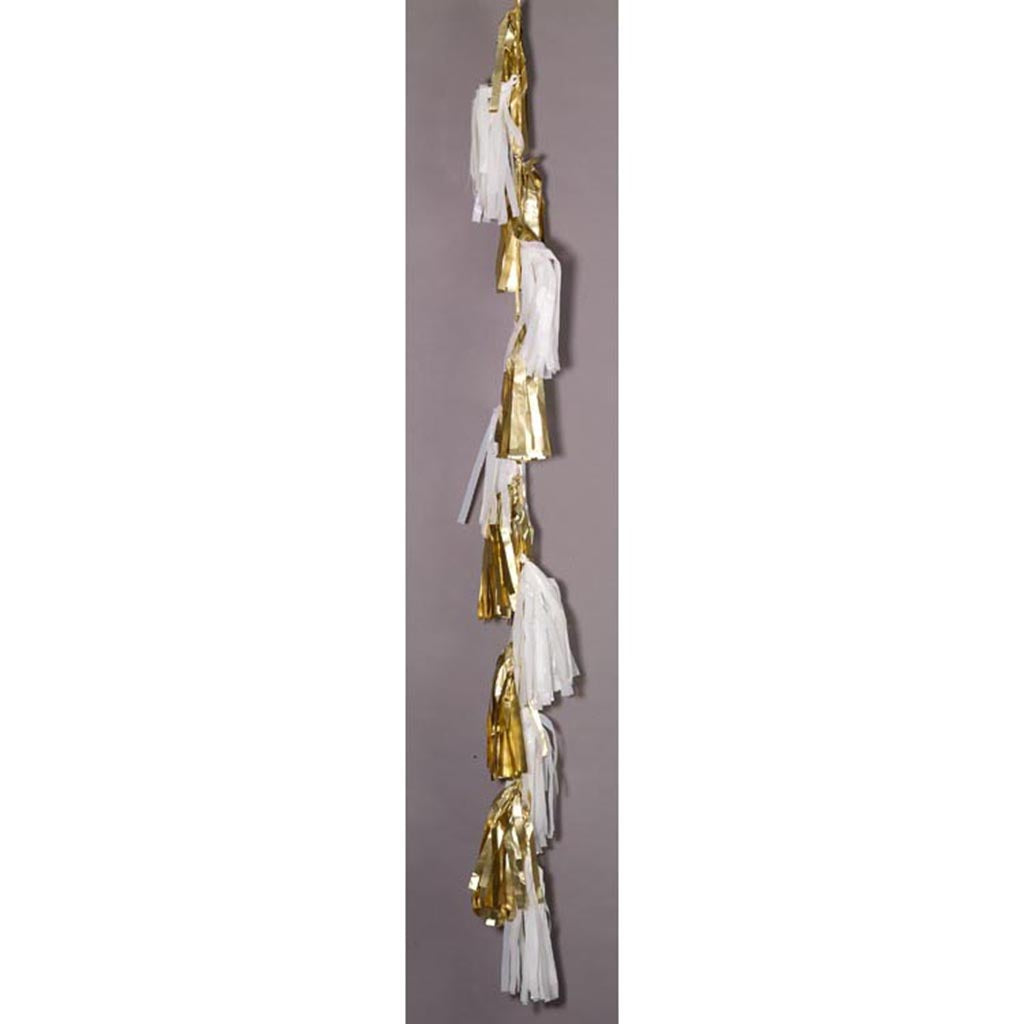 Large Balloon Tassels Matte Gold White