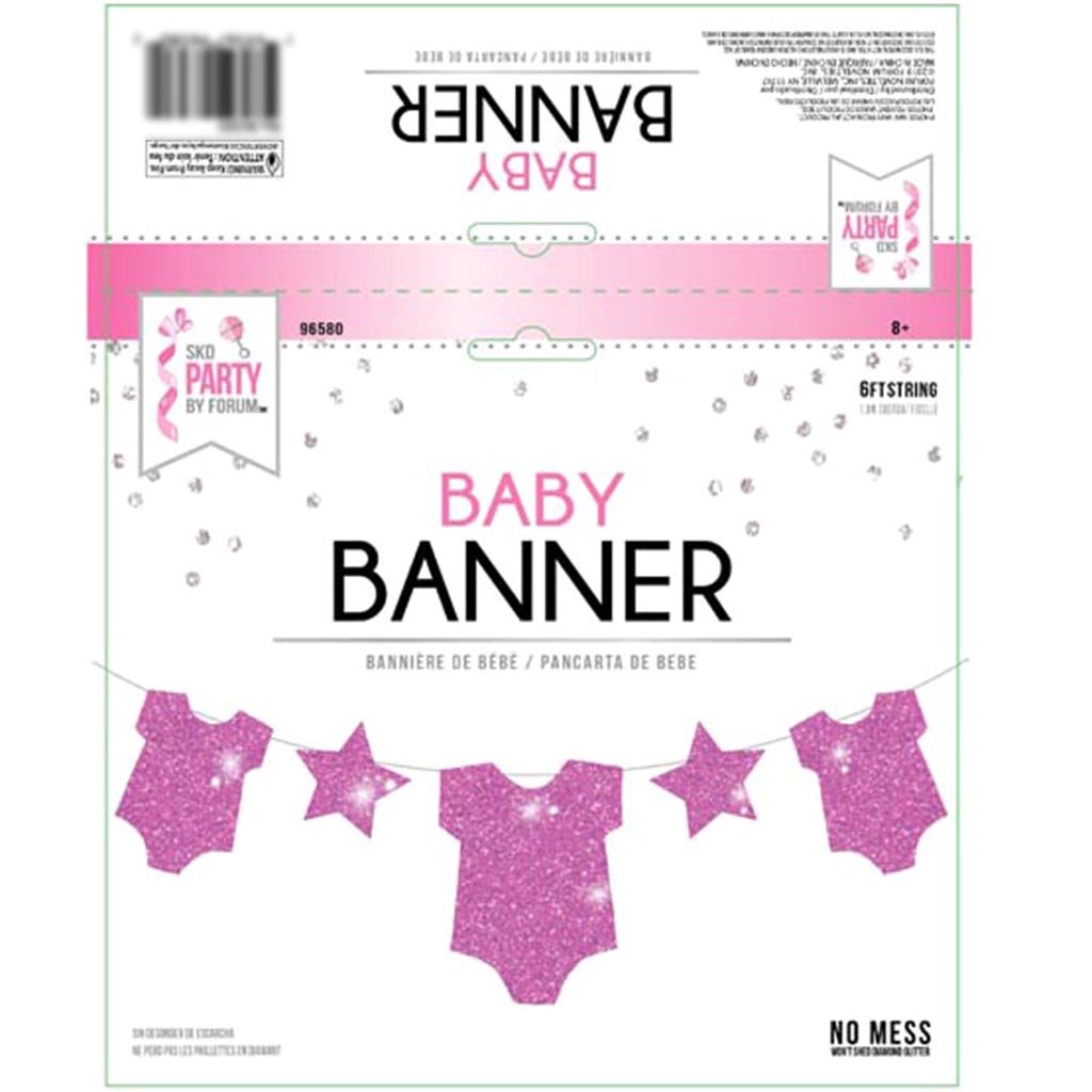 Baby Banner Light Pink 11in