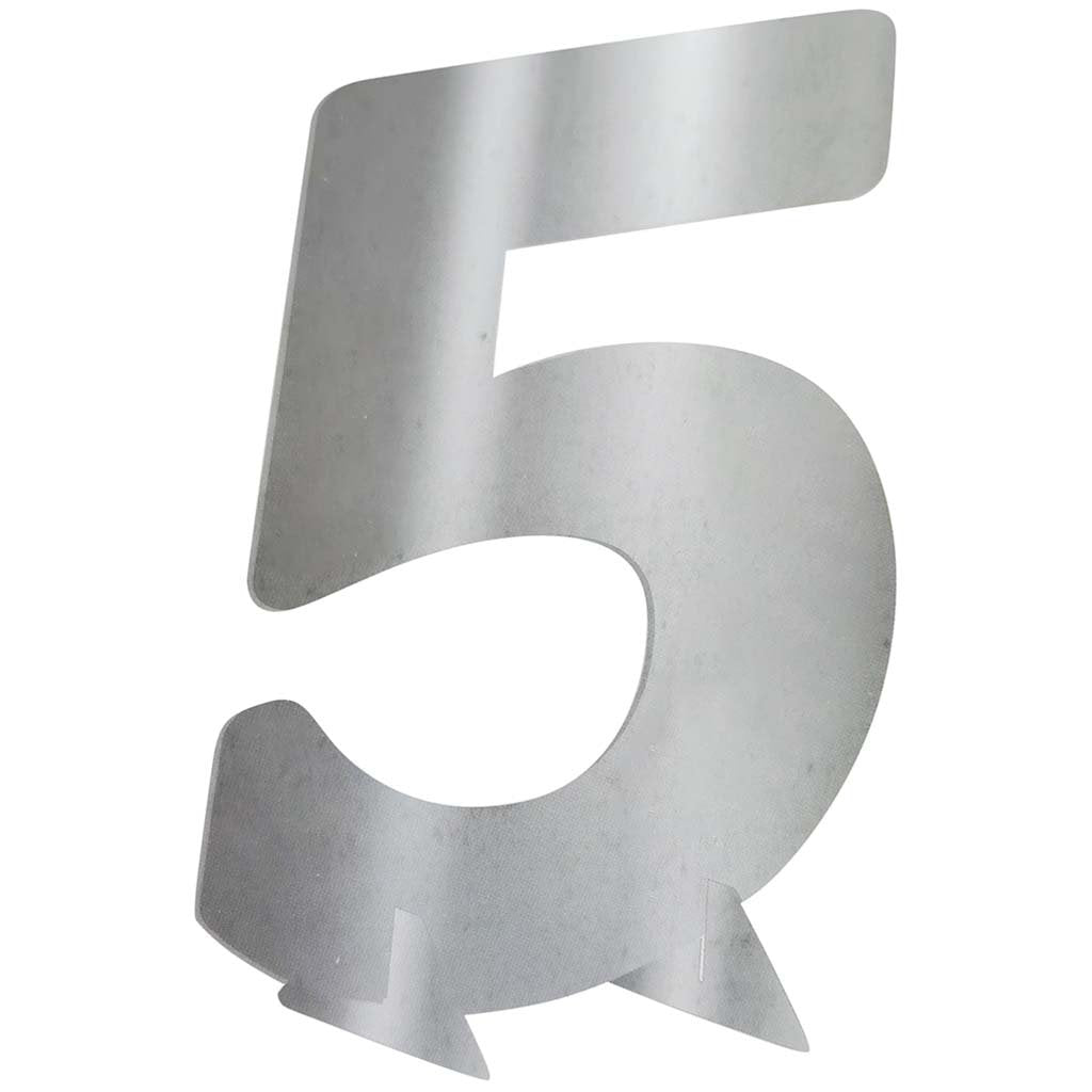 Silver Metallic Number 5, 24in