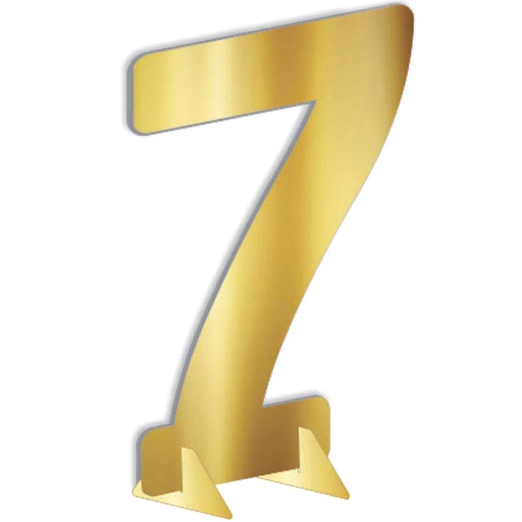 Gold Metallic Number 7, 24in