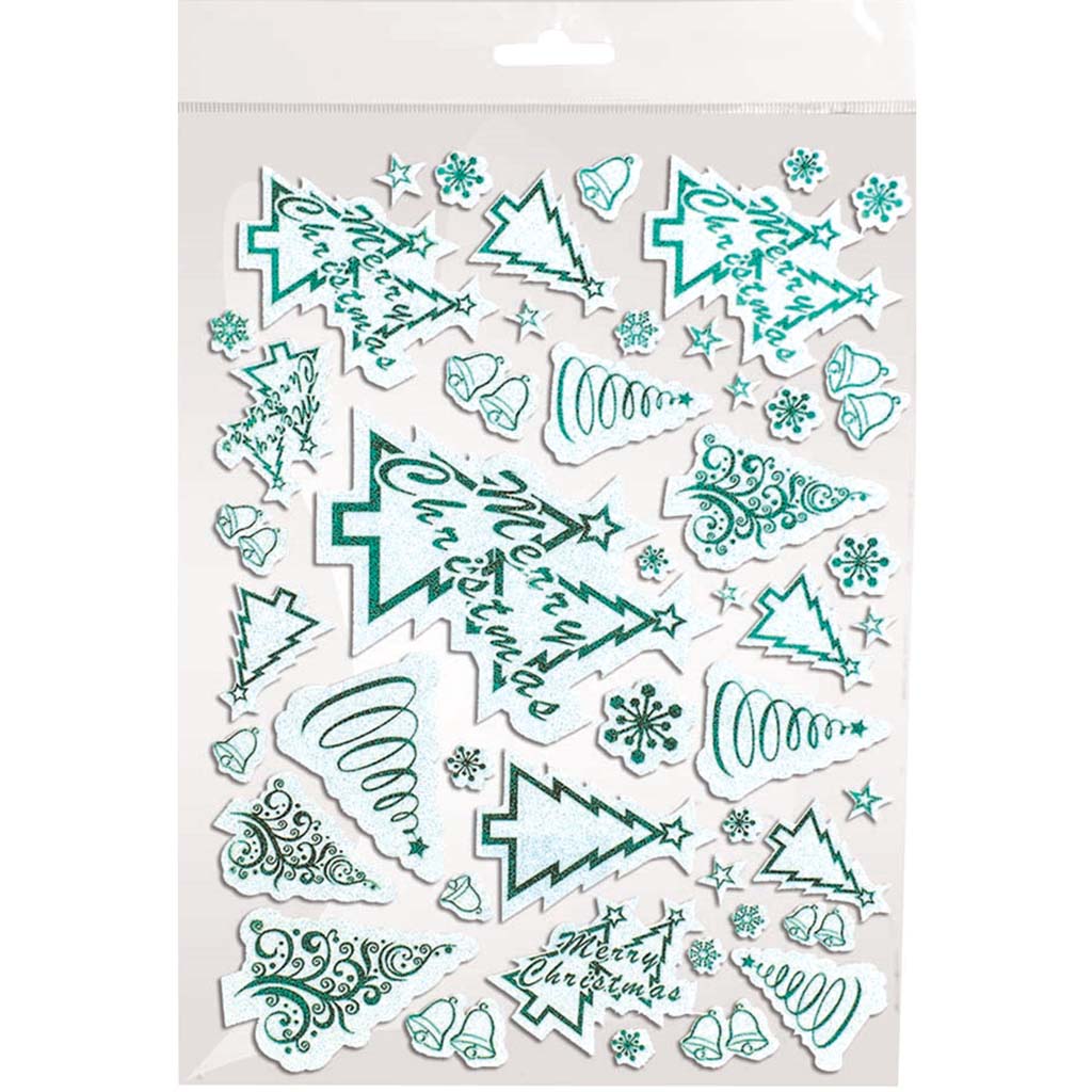Christmas Metallic Green Tree Stickers