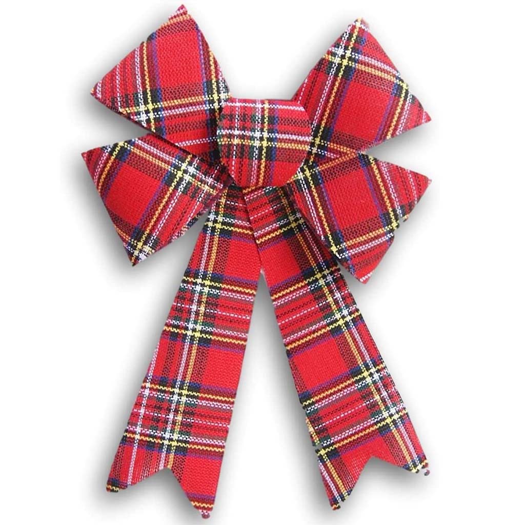 Multi Color Plaid Large Bow, 13in