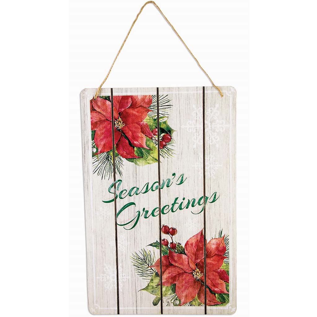 Wood Plaque &quot;Seasons Greetings&quot;