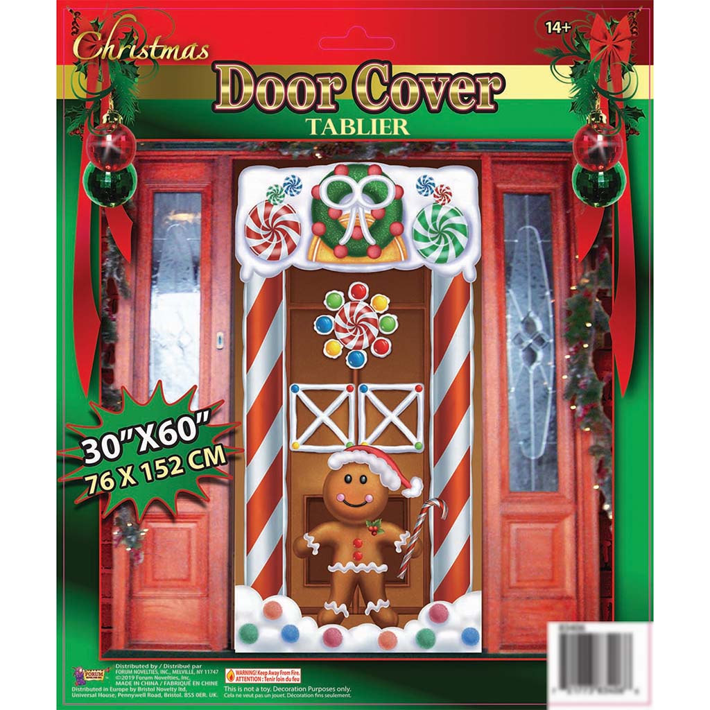 Christmas Door Cover Gingerbrea, 30in x 60in