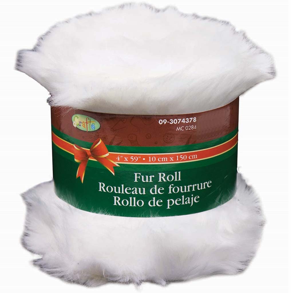 Christmas Fur Roll - White