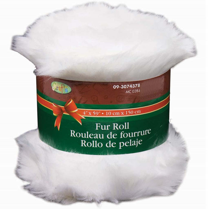 Christmas Fur Roll - White