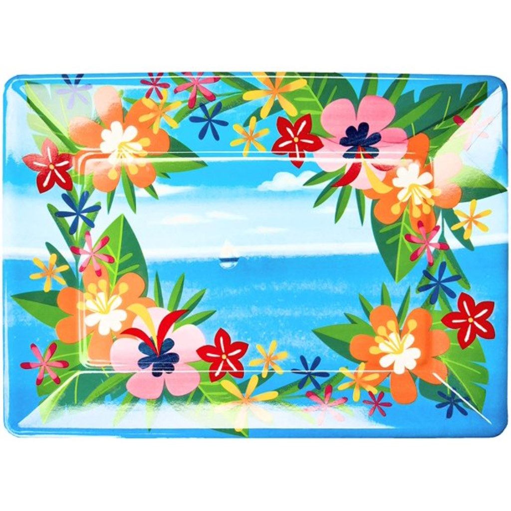 Lush Luau Plastic Tray, 14in X 10in