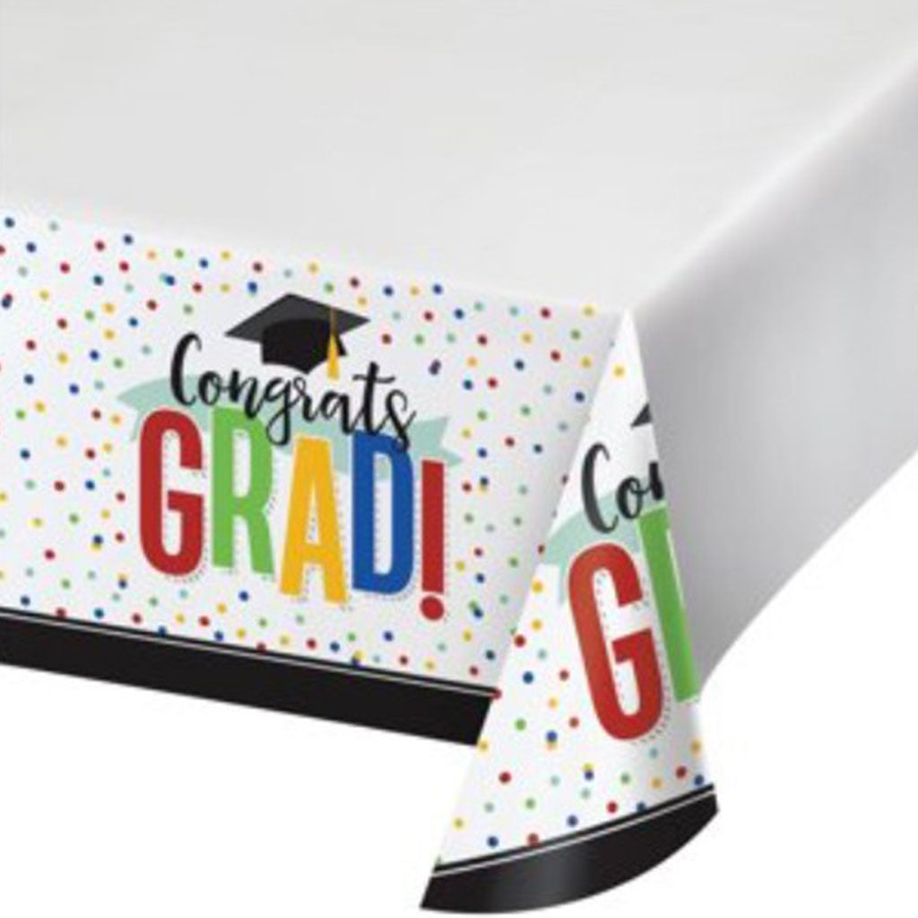 Colorful Graduation Tablecover, 54in X 102in