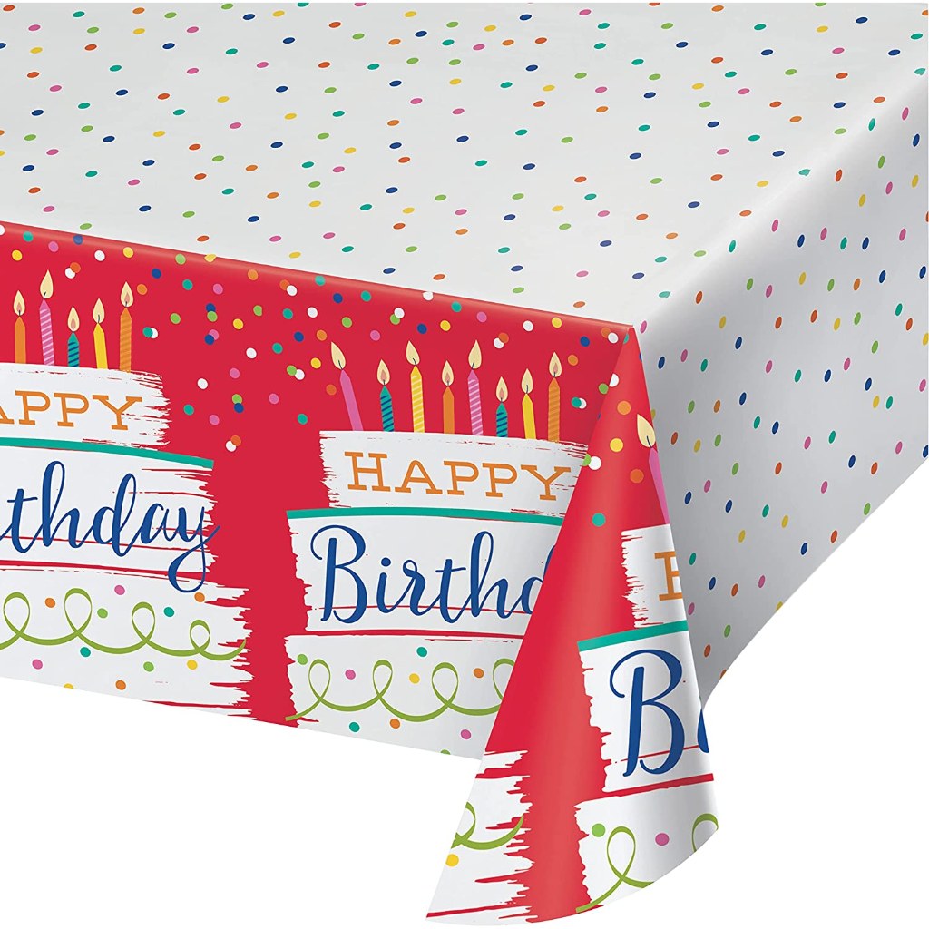 Festive Cake Tablecover, 54in X 102in