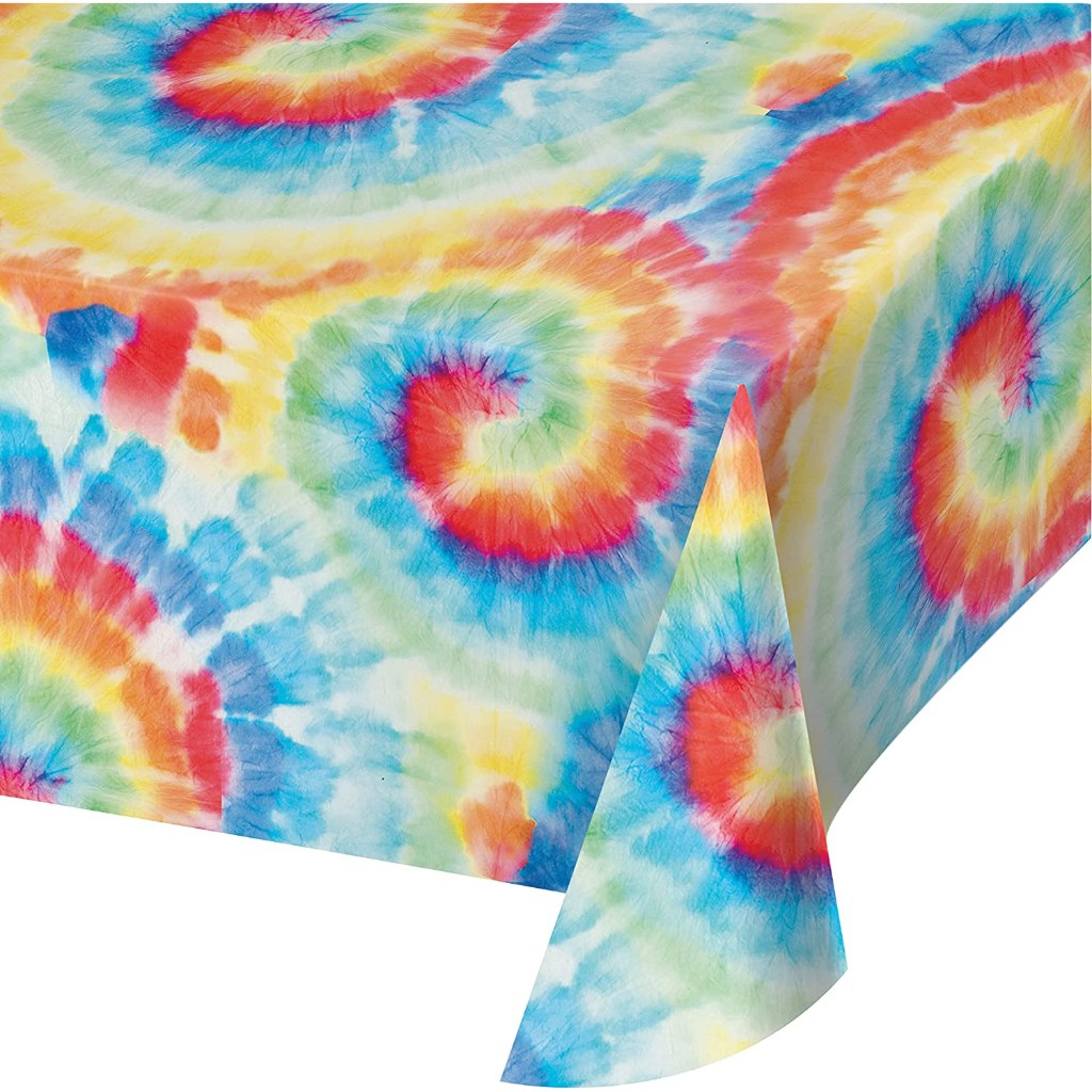 Tie Dye Swirl Tablecover, 54in X 108in