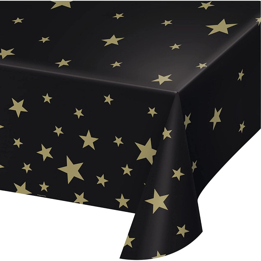 Star Black Tablecover, 54in X 108in