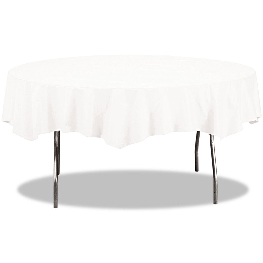 White Round Tablecover, 82in