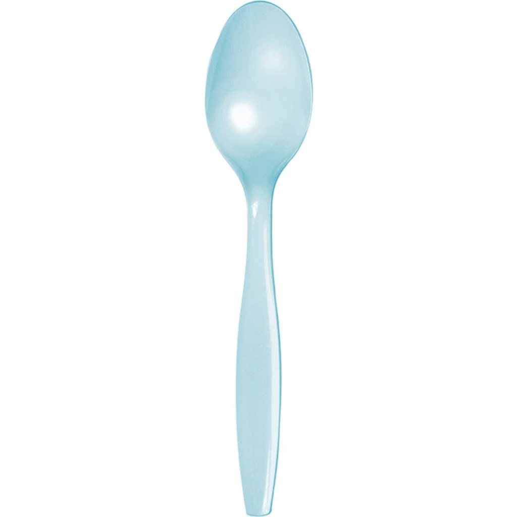 Pastel Blue Plastic Spoon, 50ct