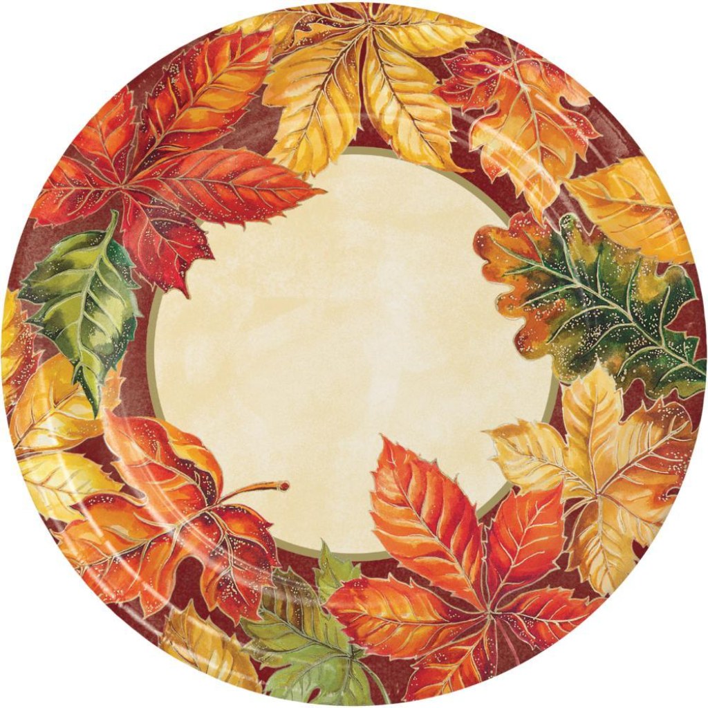 Vibrant Leaves Dinner Plates 8ct, 9in