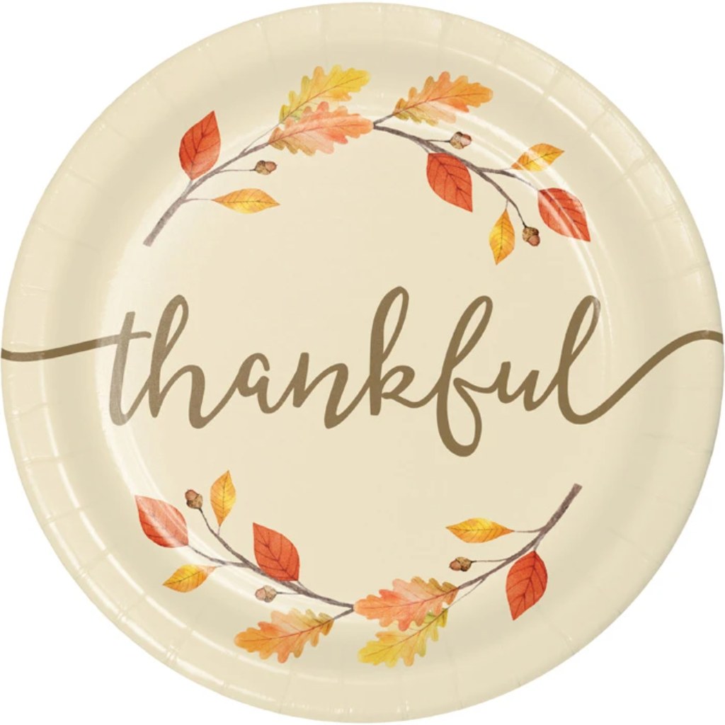 Thankful Dinner Plates 8ct, 9in