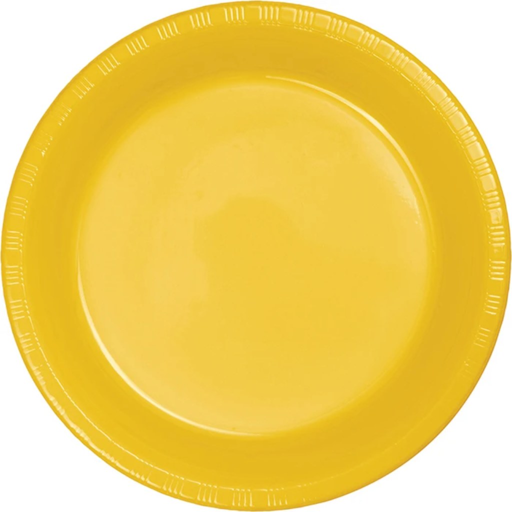 School Bus Yellow Dinner Plates 50ct, 9in