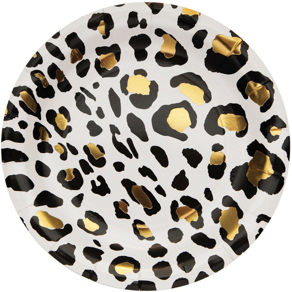 Leopard Dinner Plates 8ct, 9in