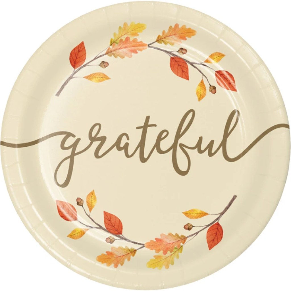 Thankful Dessert Plates 8ct, 7in