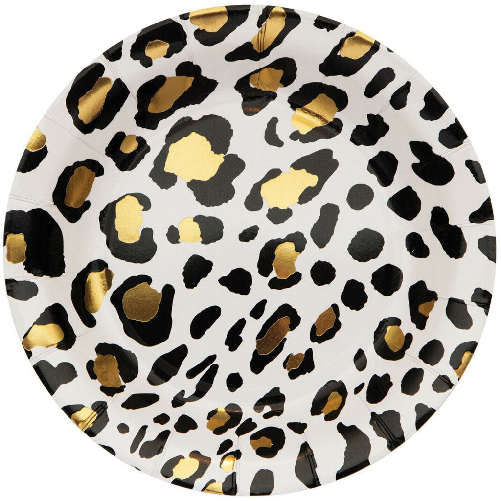 Leopard Lunch Plates 8ct, 7in