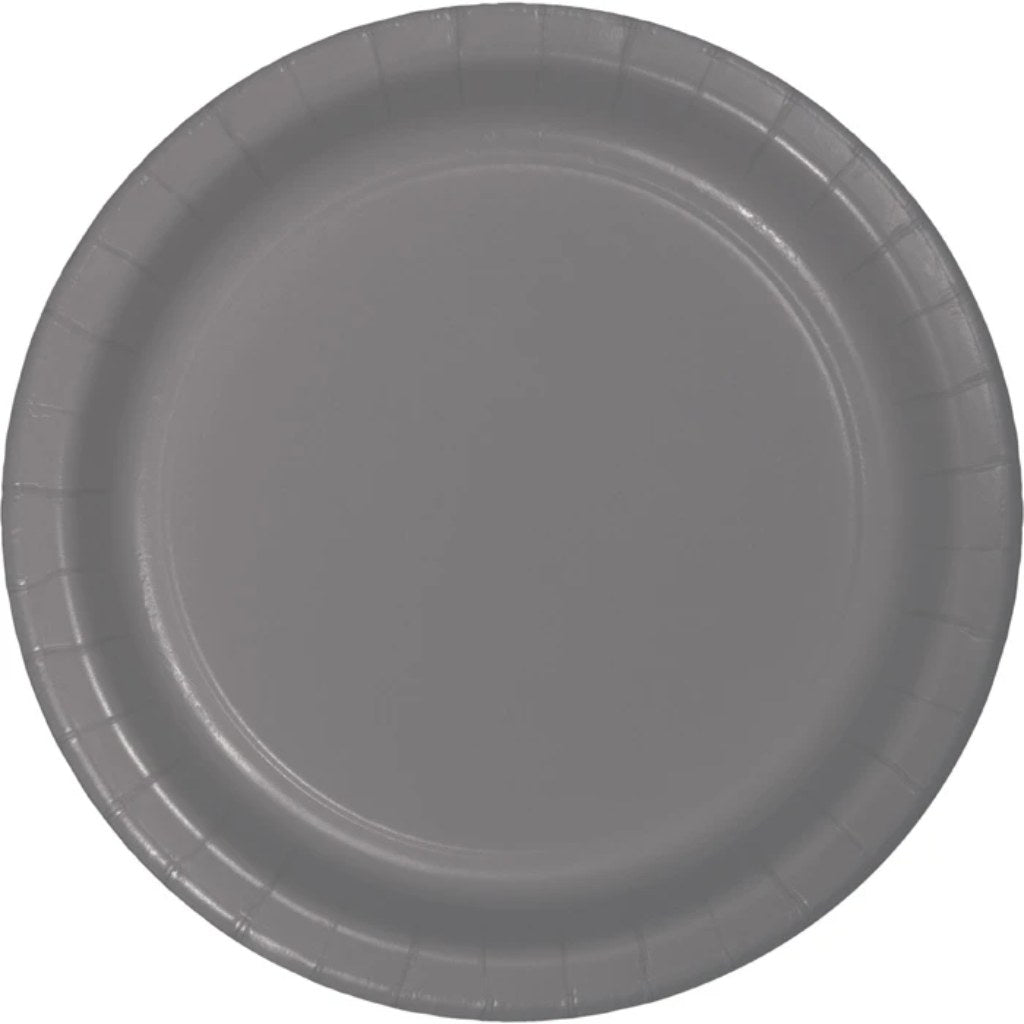 Glamour Gray Banquet Plates 24ct, 10in