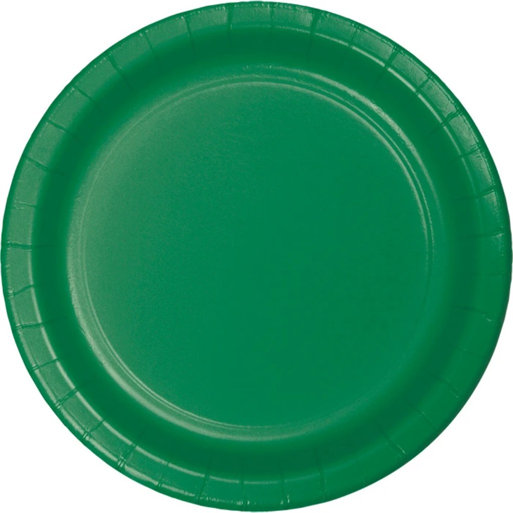 Emerald Green Banquet Plates 24ct, 10in