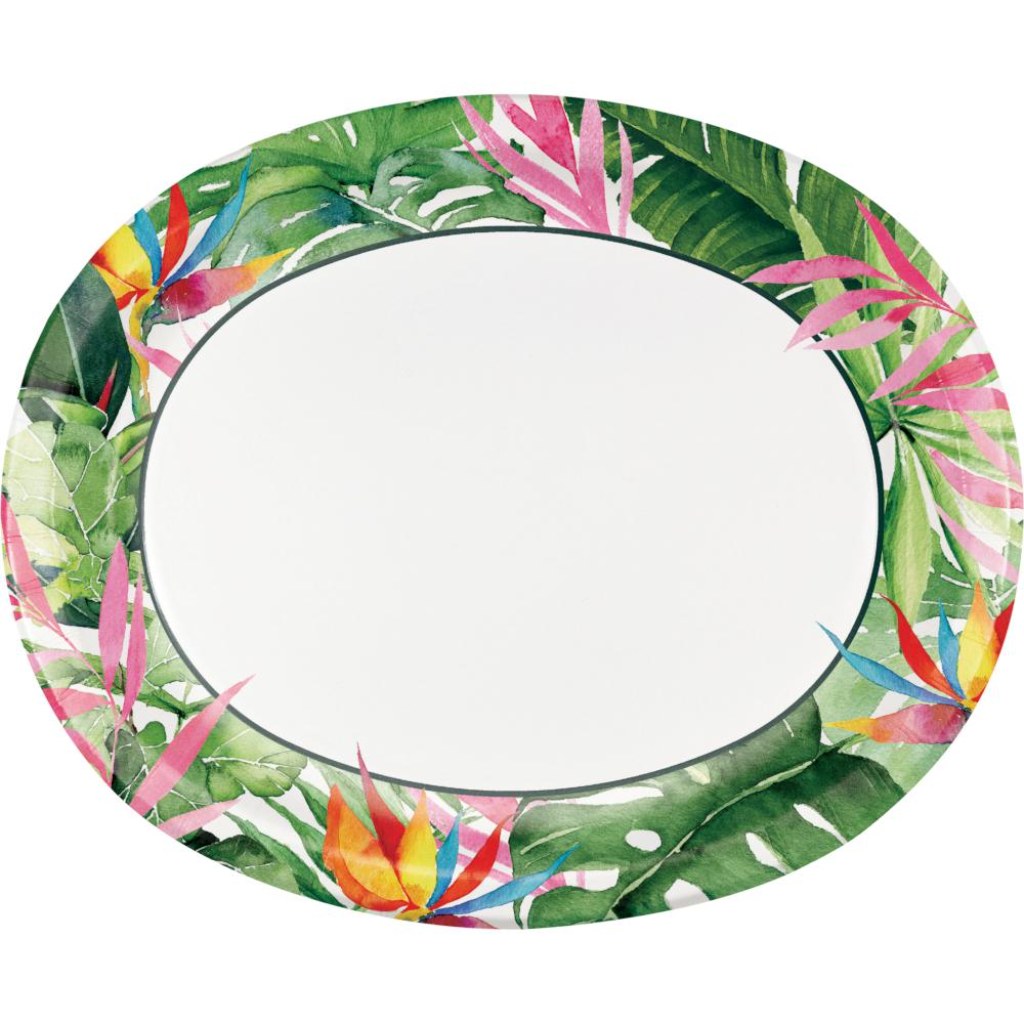 Floral Paradise Oval Platter 8ct, 12in