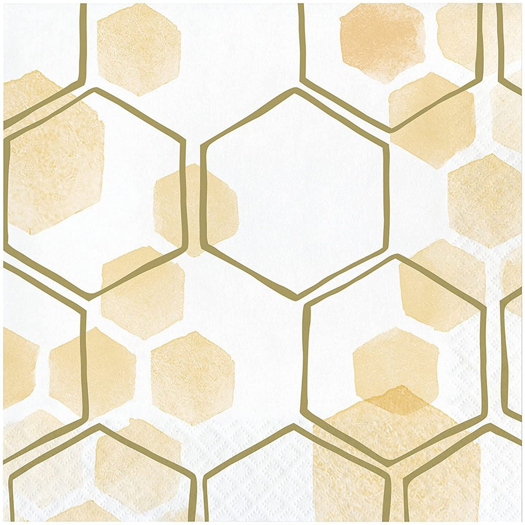 Honeycomb Foil Lunch Napkins 16ct, 2ply