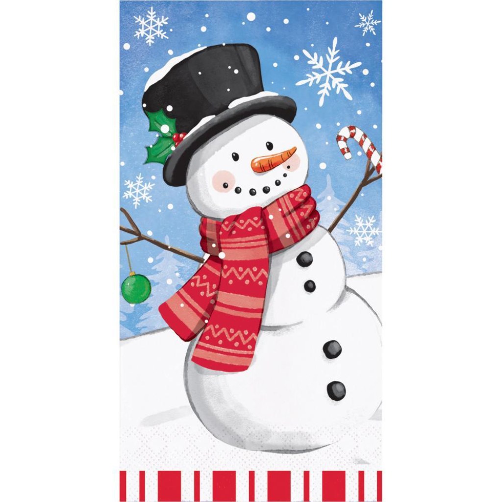 Candy Cane Snowman Guest Napkins 16ct, 3ply