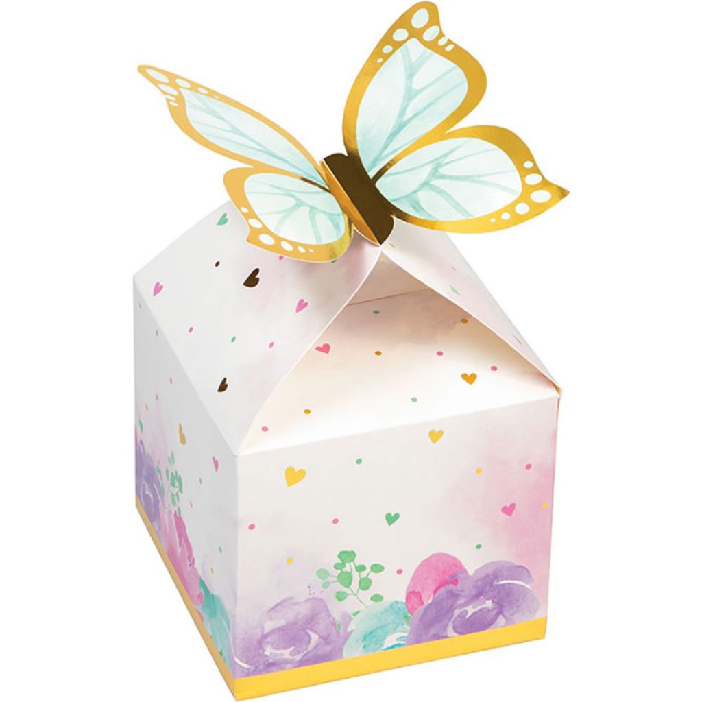 Butterfly Shimmer Favor Box, 8ct