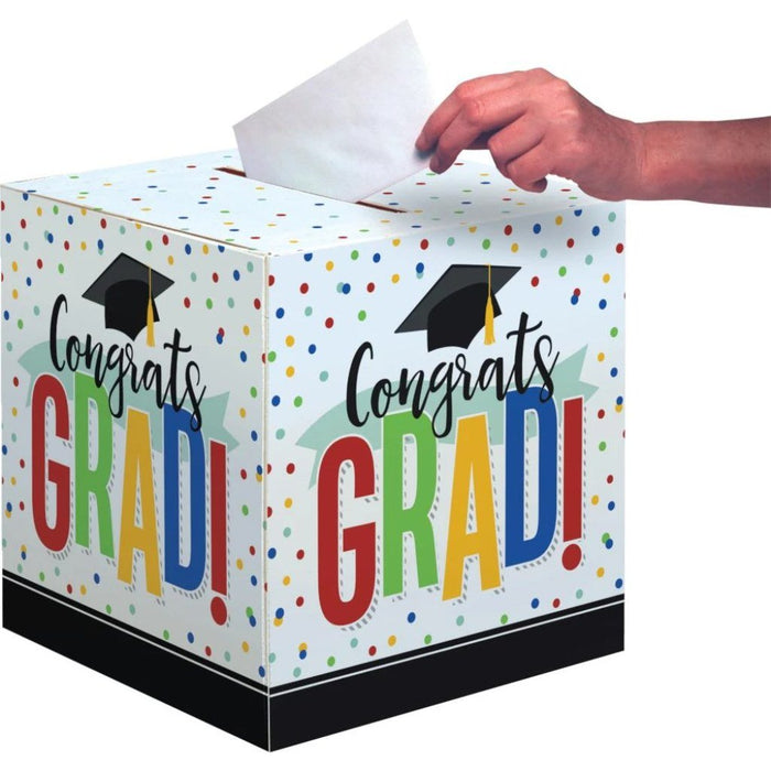 Colorful Graduation Card Box, 12in X 12in