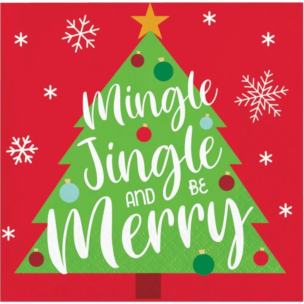 Holiday Fun Mingle Jingle Beverage Napkins 16ct, 2ply